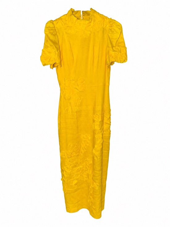 ANTONIO MELANI Dresses & Skirts - ANTONIO MELANI Yellow Floral Midi Dress